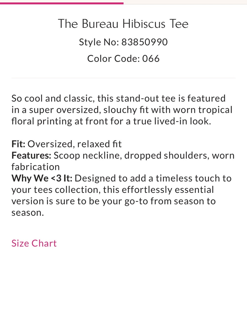SOLD OUT in straw The Bureau Hibiscus Tee - Picture 3 of 4
